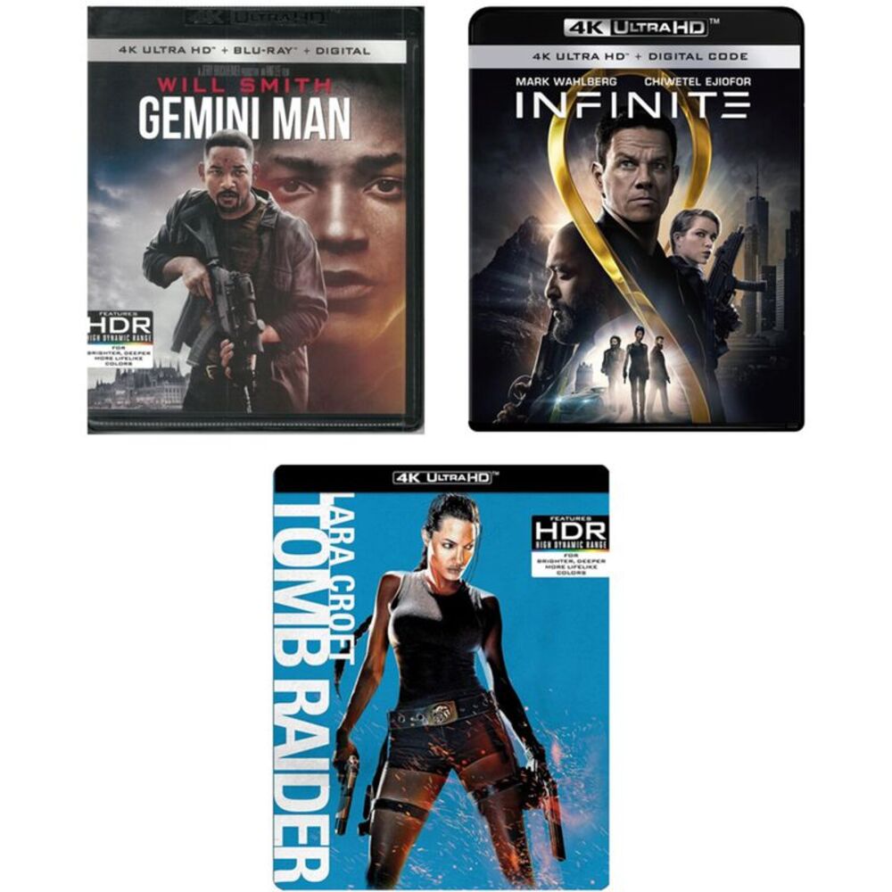 4K Gemini Man / Infinite / Lara Croft: Tomb Raider  ULTRA HD